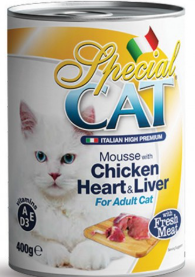 Special Cat in can - Mousse with Chicken Heart & Liver (24 can/case) (400g/can)
