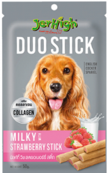 JERHIGH DUO MILKY WITH STRAWBERRY STICK (12pks/box) (50g)