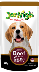 JERHIGH POUCH BEEF GRILLED & CARROT IN GRAVY (12pks/box) (120g)