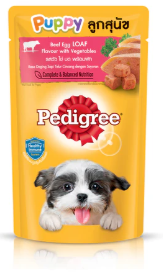 Pedigree pouch PUPPY Beef Egg Loaf (1x10x12's) (130gs/pouch)
