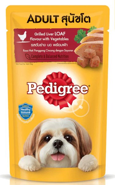 Pedigree pouch Grilled Liver Loaf with Vegetable (1x10x12's) (130gs/pouch)