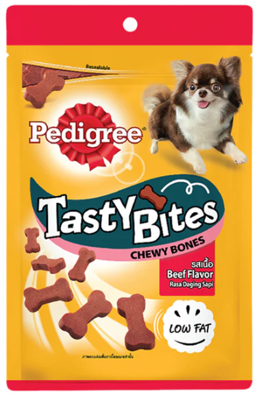Pedigree TASTY BITES Chewy Bones - BEEF Flavor (50g)