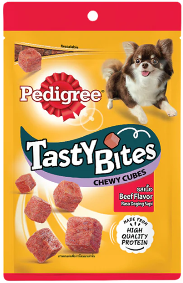 Pedigree TASTY BITES Chewy Cubes - BEEF Flavor (50g)